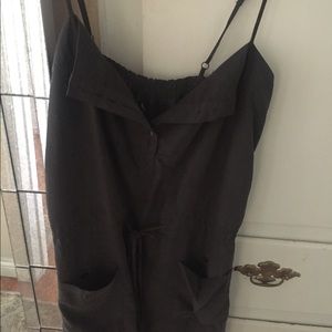 Shift dress with drawstrings and front pockets.